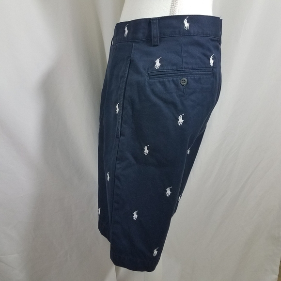 Polo by Ralph Lauren Tyler Shorts 31-9 Inseam All Over Pony Insignia - Picture 2 of 14